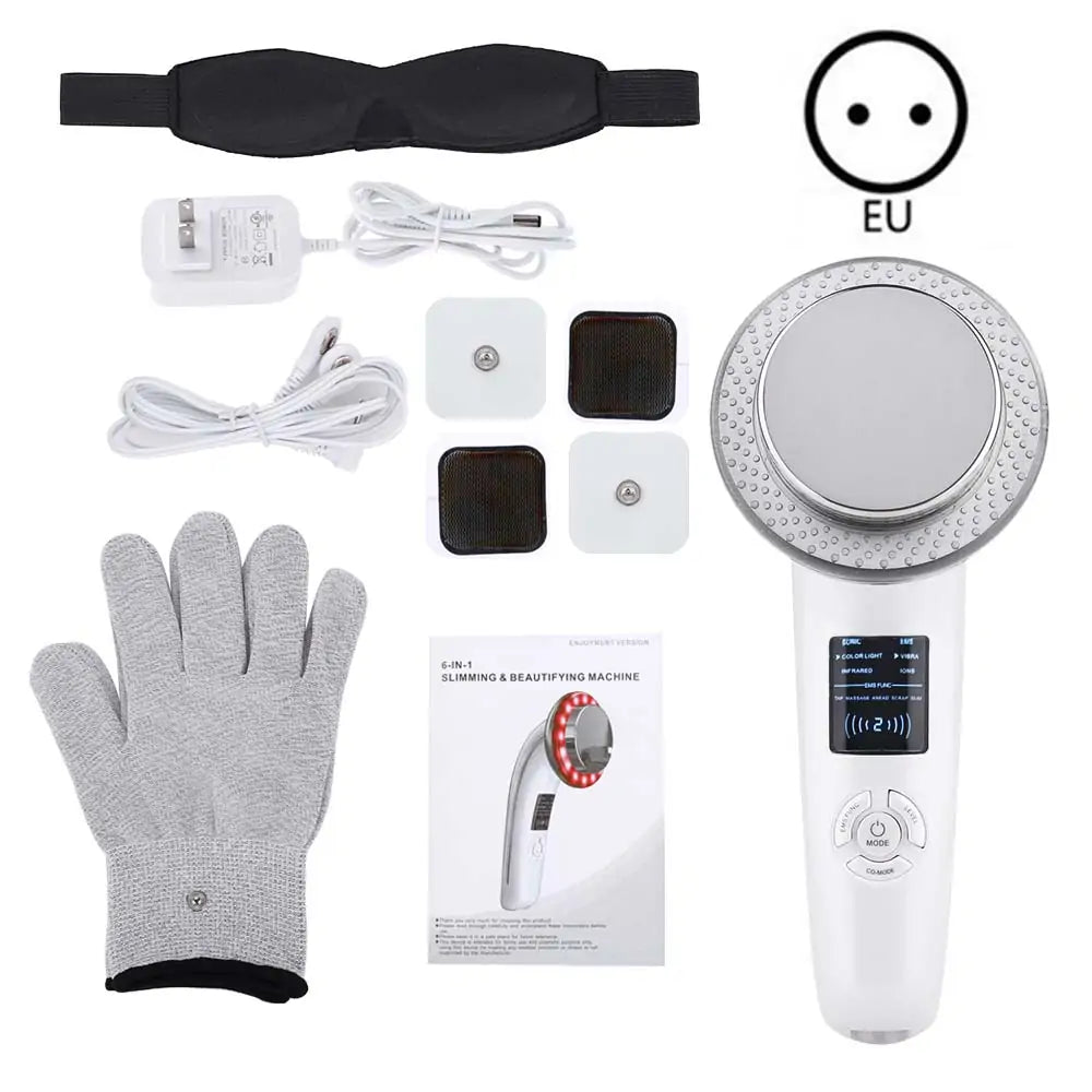 6-in-1 EMS Body Slimming Massager - RF Ultrasonic Cavitation & Anti-Cellulite Fat Burner