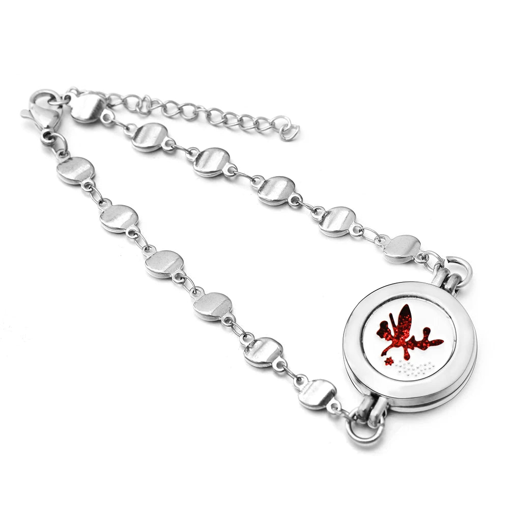 Adjustable Aromatherapy Bracelet - Stainless Steel Essential Oil Diffuser Jewelry