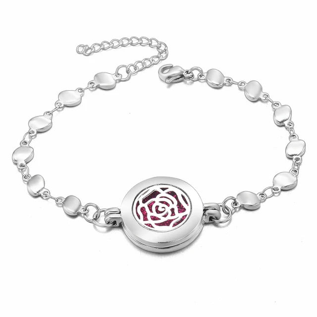 Adjustable Aromatherapy Bracelet - Stainless Steel Essential Oil Diffuser Jewelry