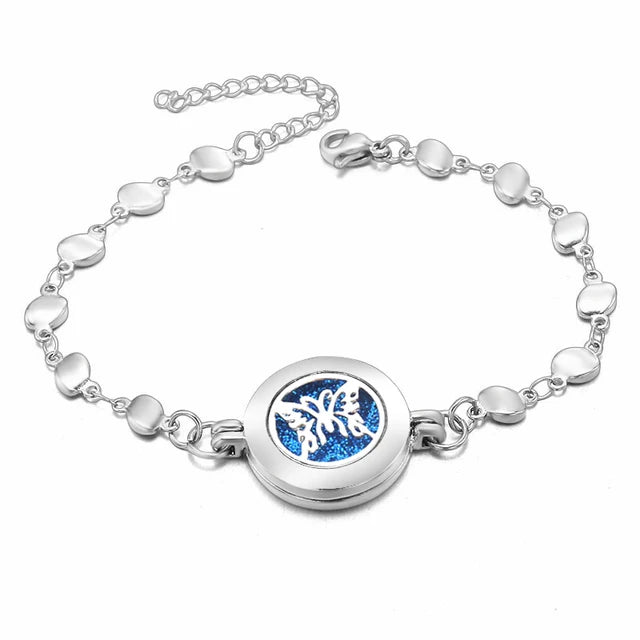 Adjustable Aromatherapy Bracelet - Stainless Steel Essential Oil Diffuser Jewelry