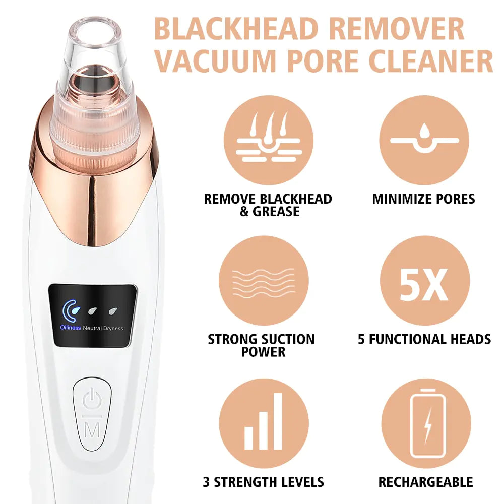 Beauty Electric Blackhead Remover - Gentle Vacuum Suction for Clearer Skin
