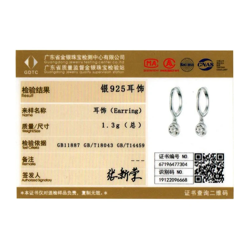 Bamoer 925 Sterling Silver Waterdrop Hoop Earrings (SCE830)