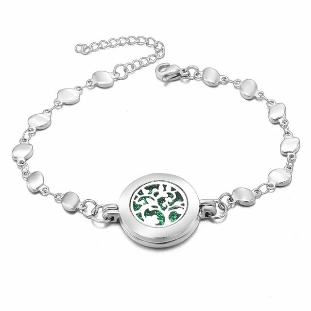 Adjustable Aromatherapy Bracelet - Stainless Steel Essential Oil Diffuser Jewelry