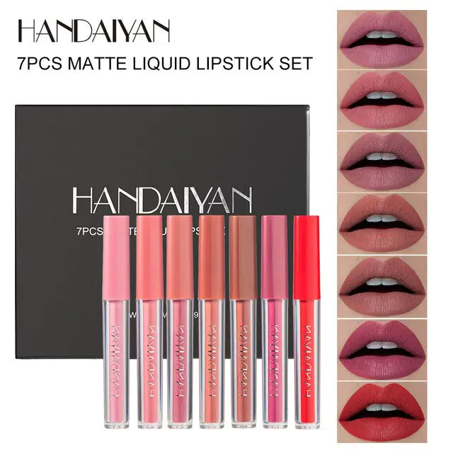 6 Colors/Sets Fashion Liquid Lipstick Lipgloss Set - Long-lasting, Waterproof, High-Shine