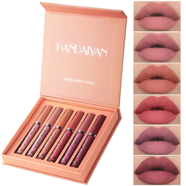 6 Colors/Sets Fashion Liquid Lipstick Lipgloss Set - Long-lasting, Waterproof, High-Shine