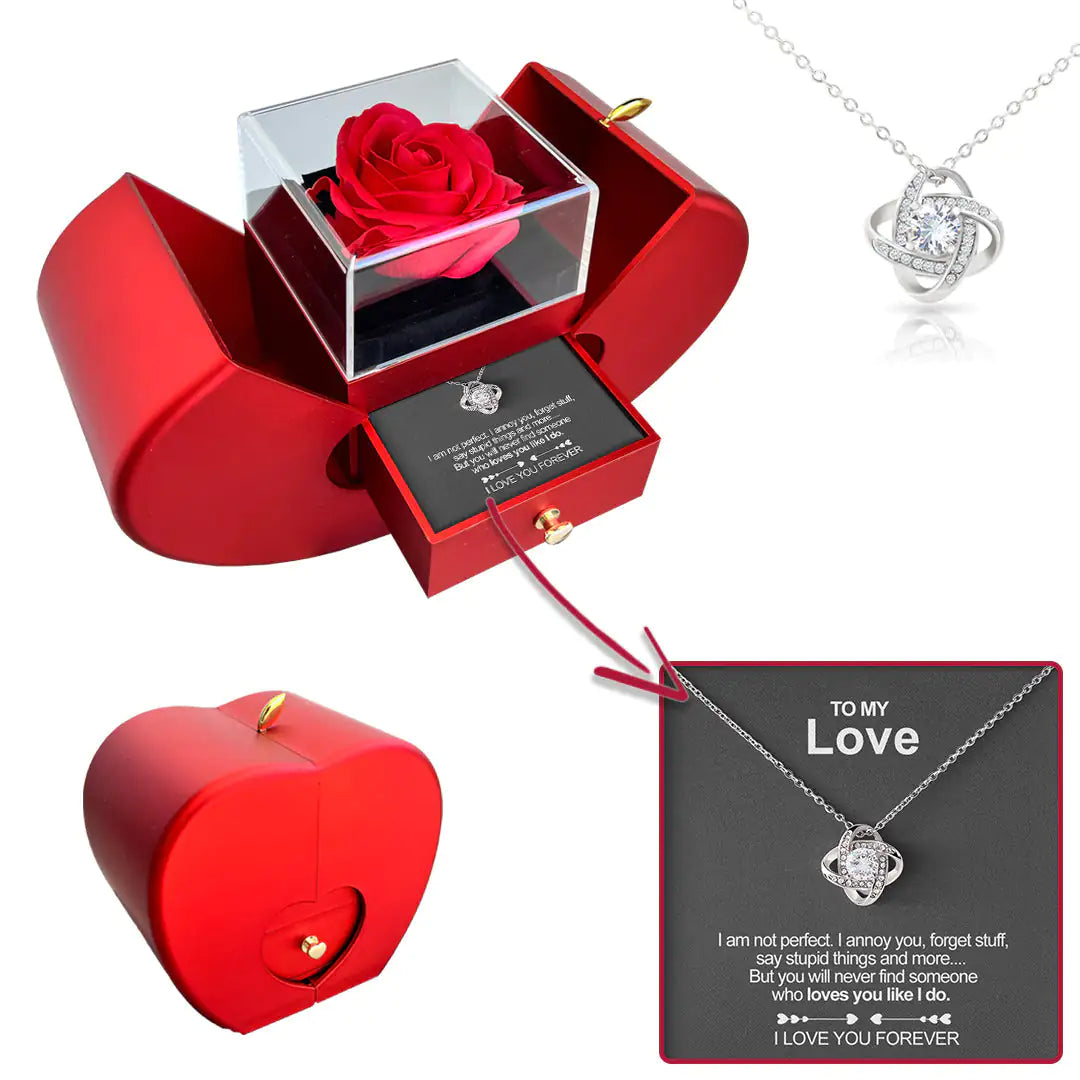 Real Rose Necklace - Timeless Elegance and Natural Beauty