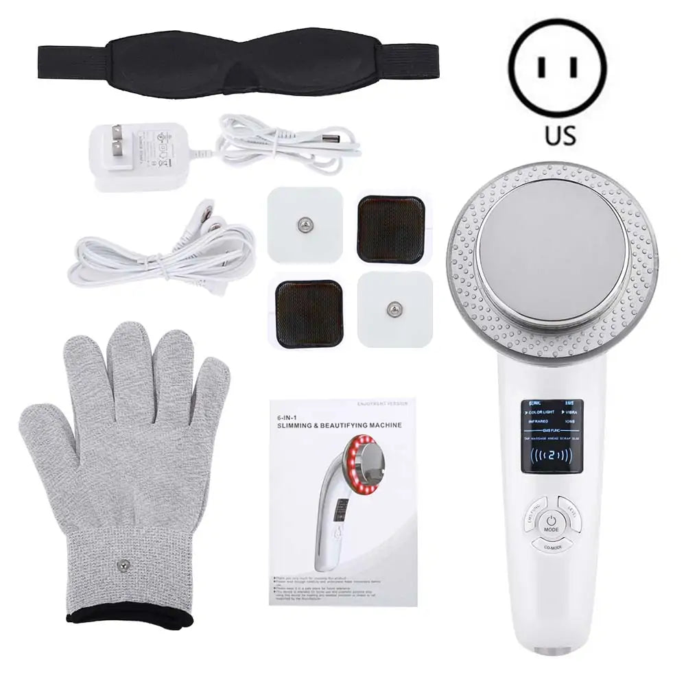 6-in-1 EMS Body Slimming Massager - RF Ultrasonic Cavitation & Anti-Cellulite Fat Burner