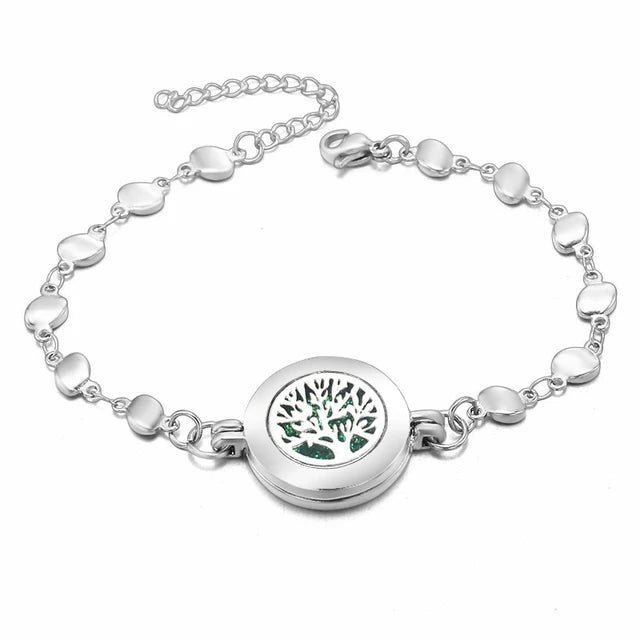 Adjustable Aromatherapy Bracelet - Stainless Steel Essential Oil Diffuser Jewelry