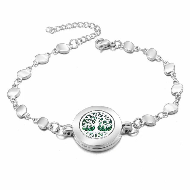 Adjustable Aromatherapy Bracelet - Stainless Steel Essential Oil Diffuser Jewelry
