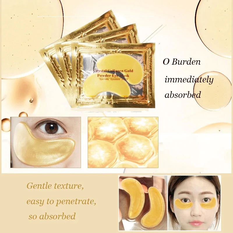 Crystal Collagen Gold Eye Mask Beauty Patches - Radiant, Refreshed Eyes