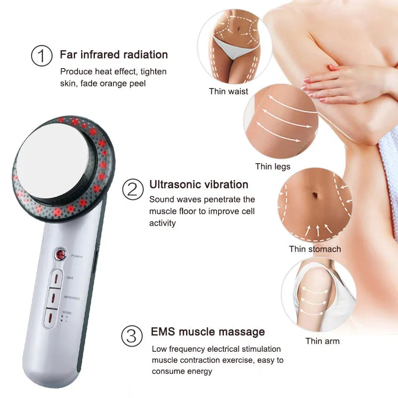 Ultrasound Cavitation EMS Face Body Slimming Massager - Toned, Sculpted Body