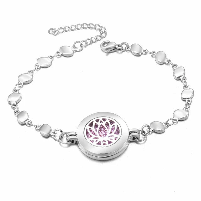 Adjustable Aromatherapy Bracelet - Stainless Steel Essential Oil Diffuser Jewelry