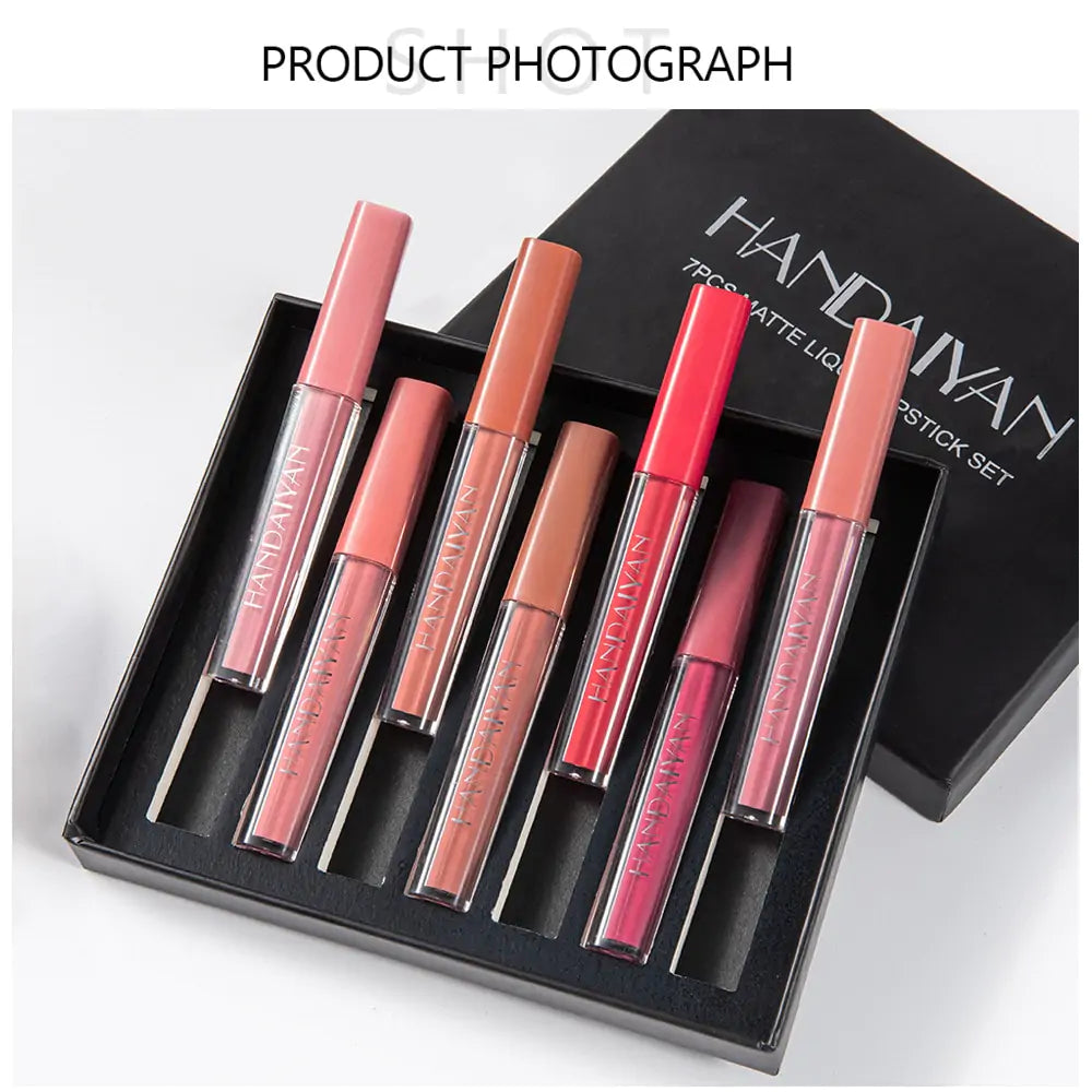 6 Colors/Sets Fashion Liquid Lipstick Lipgloss Set - Long-lasting, Waterproof, High-Shine