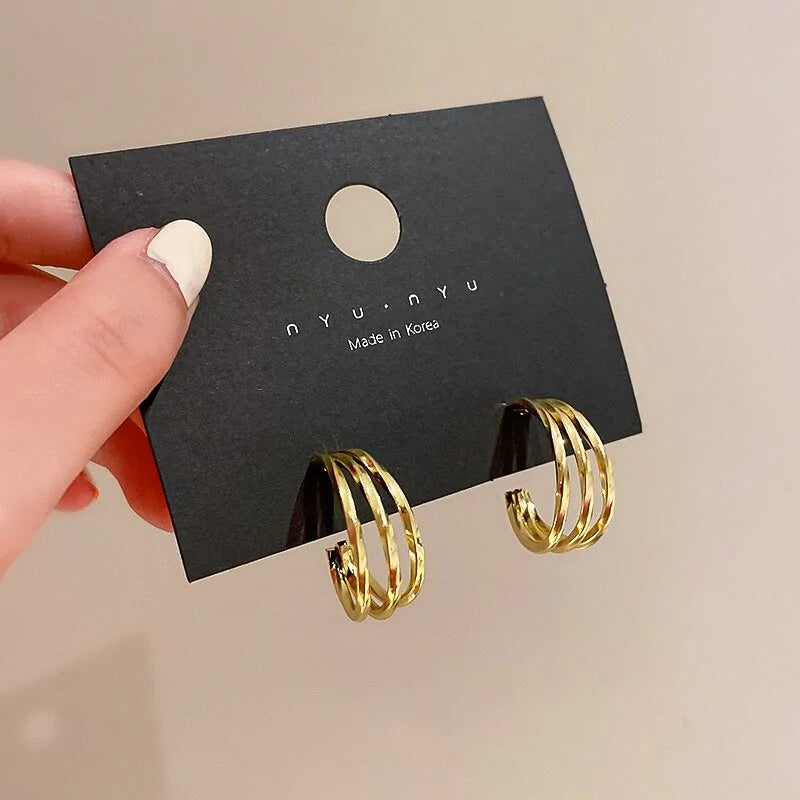 Multilayer Twisted Earrings