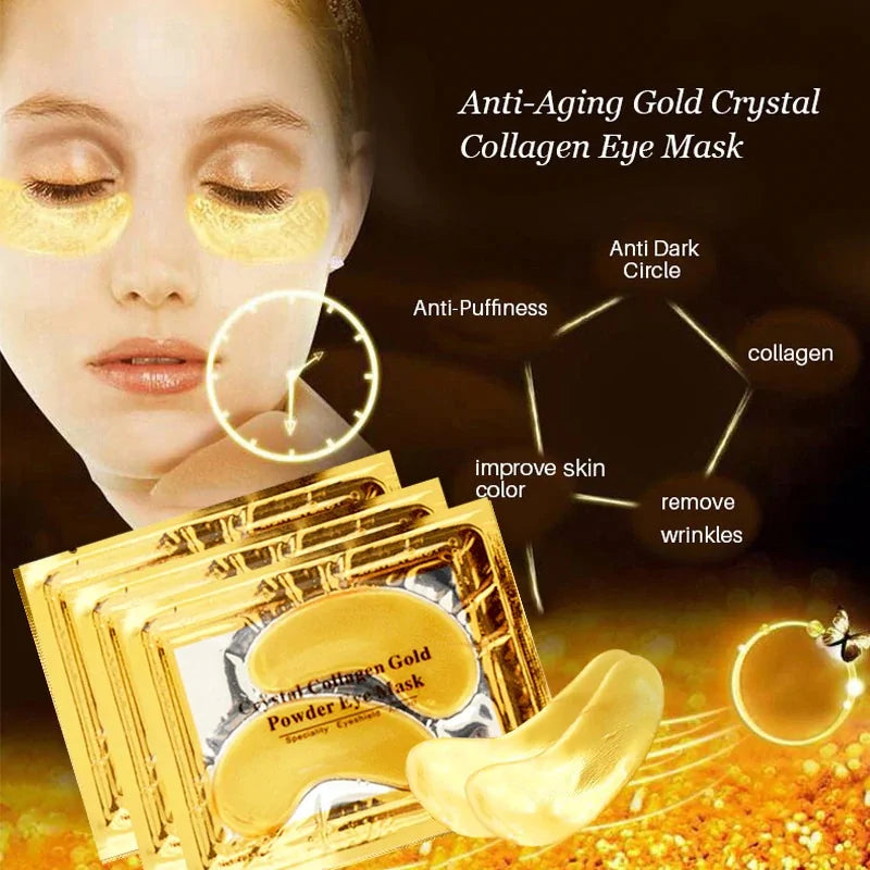 Crystal Collagen Gold Eye Mask Beauty Patches - Radiant, Refreshed Eyes