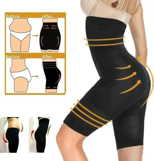 4-in-1 Slim Body Shaper for Women - Waist Trimming, Bust Lifting, Back Support, Thigh Shaping