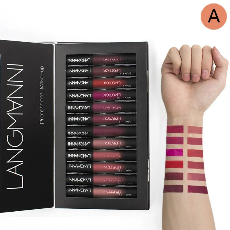 12-Piece Lipstick Set - Long-Lasting and Moisturising Lip Colours