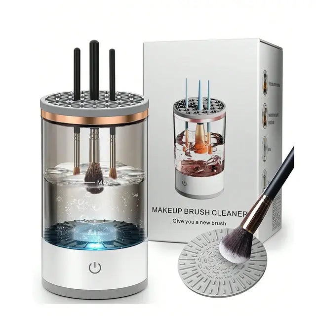 3-in-1 Automatic Makeup Brush Cleaning and Drying Stand - Effortless Brush Care