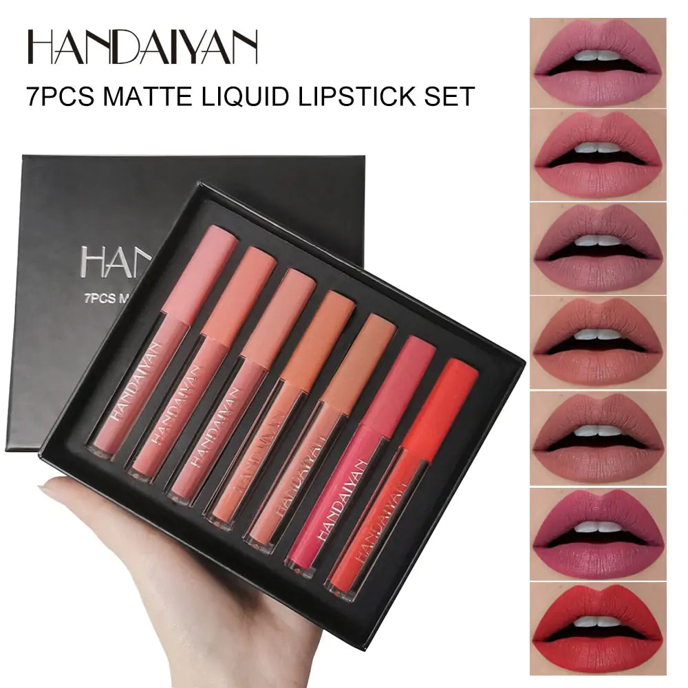 6 Colors/Sets Fashion Liquid Lipstick Lipgloss Set - Long-lasting, Waterproof, High-Shine