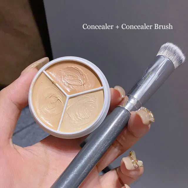 3-Color Concealer Palette Cream - Flawless, Radiant Complexion