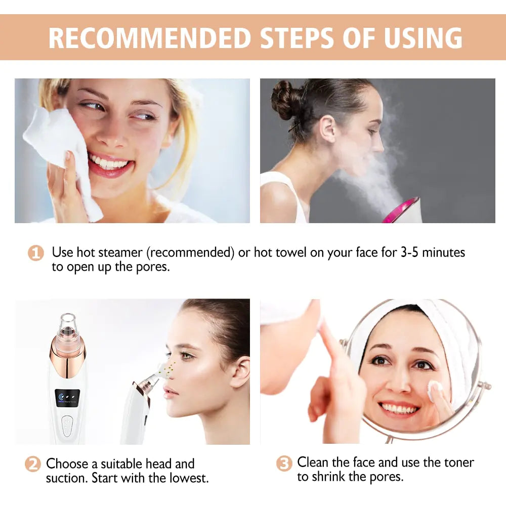 Beauty Electric Blackhead Remover - Gentle Vacuum Suction for Clearer Skin