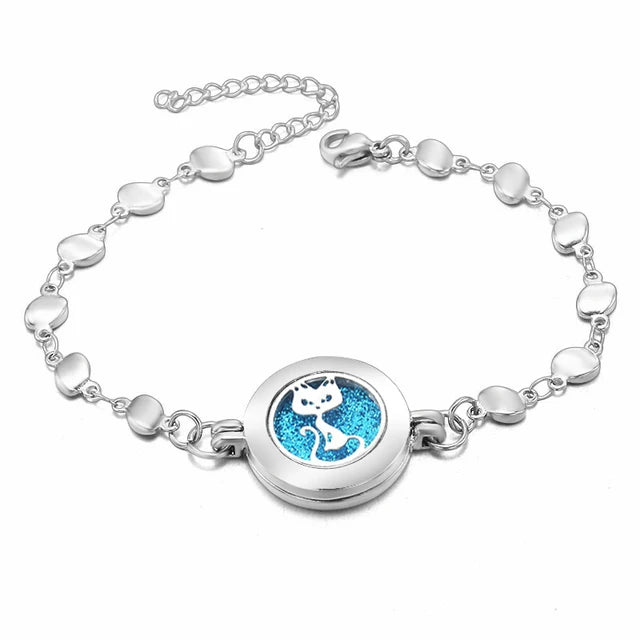 Adjustable Aromatherapy Bracelet - Stainless Steel Essential Oil Diffuser Jewelry