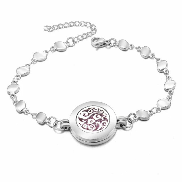 Adjustable Aromatherapy Bracelet - Stainless Steel Essential Oil Diffuser Jewelry