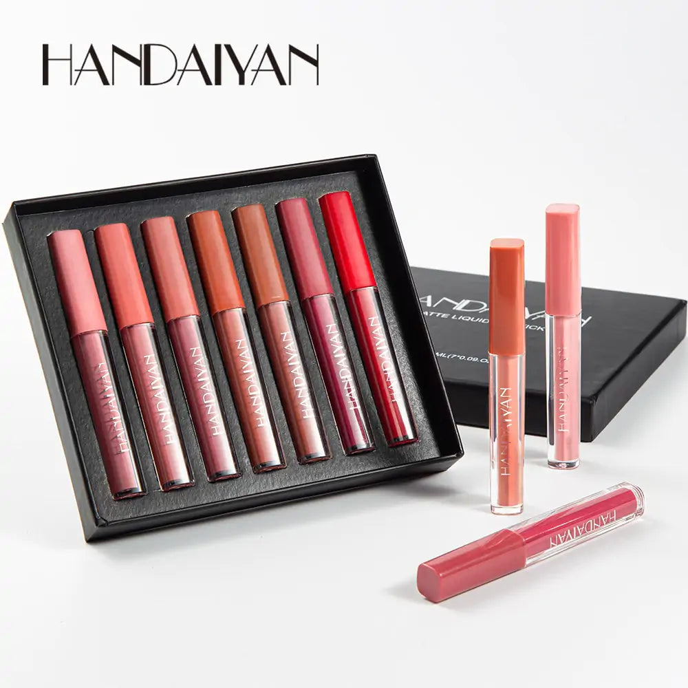 6 Colors/Sets Fashion Liquid Lipstick Lipgloss Set - Long-lasting, Waterproof, High-Shine