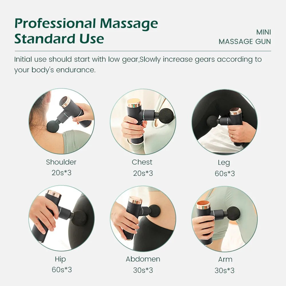 Mini Portable High-Frequency Massage Gun - Muscle Relaxation & Body Shaping