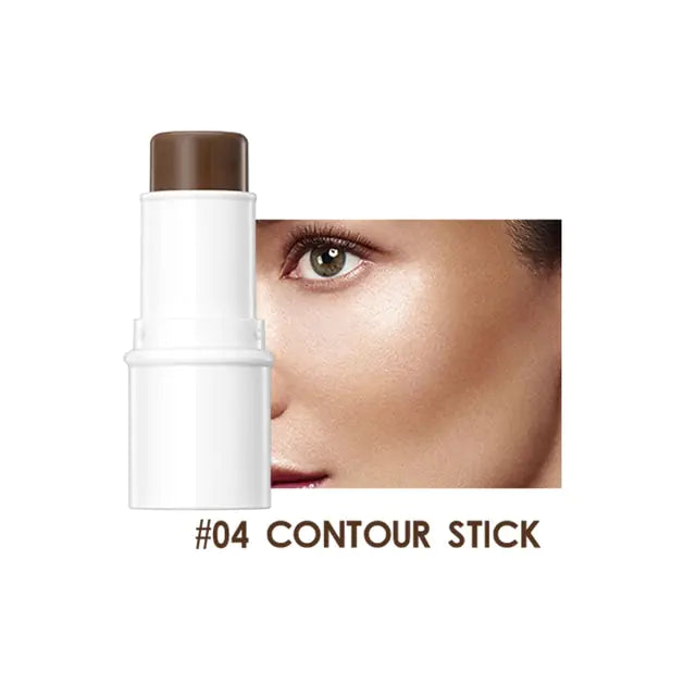 QIBEST Face Makeup Bronzer Stick - Cream Rouge Tint for Contouring & Highlighting