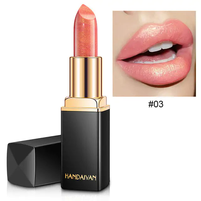 9 Colors Waterproof Glitter Lipstick - Vibrant and Long-lasting