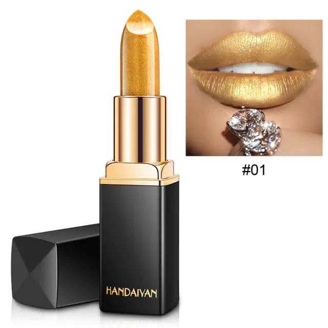 9 Colors Waterproof Glitter Lipstick - Vibrant and Long-lasting