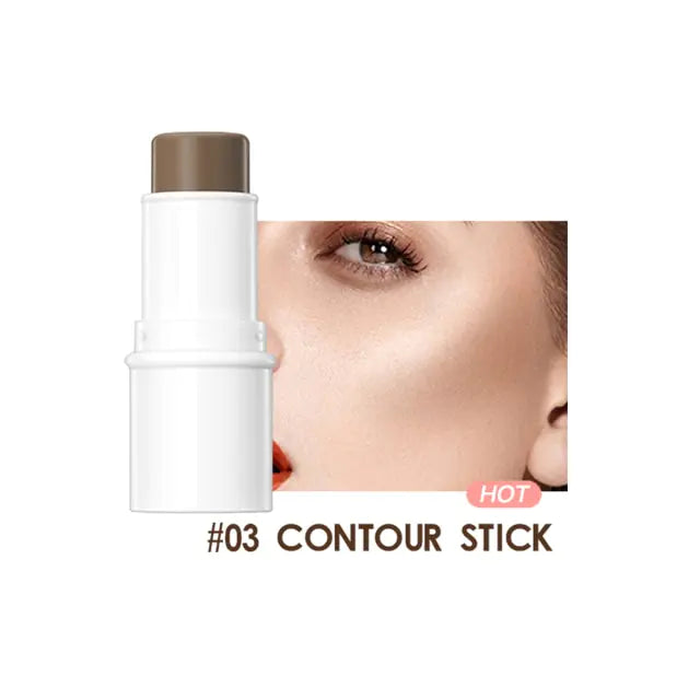 QIBEST Face Makeup Bronzer Stick - Cream Rouge Tint for Contouring & Highlighting