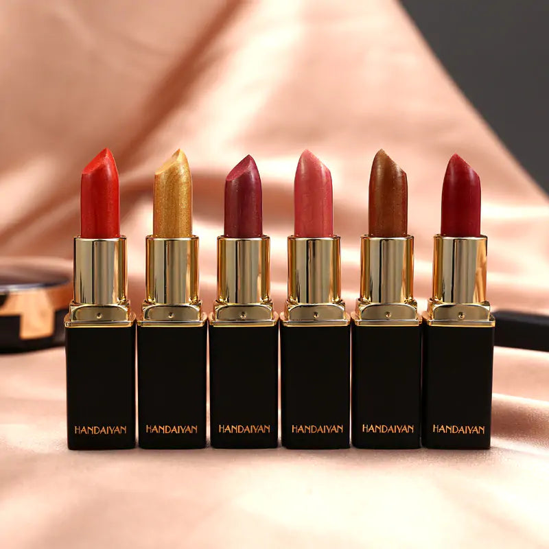 9 Colors Waterproof Glitter Lipstick - Vibrant and Long-lasting