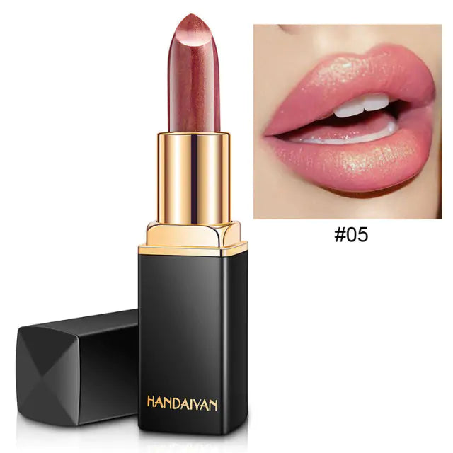 9 Colors Waterproof Glitter Lipstick - Vibrant and Long-lasting