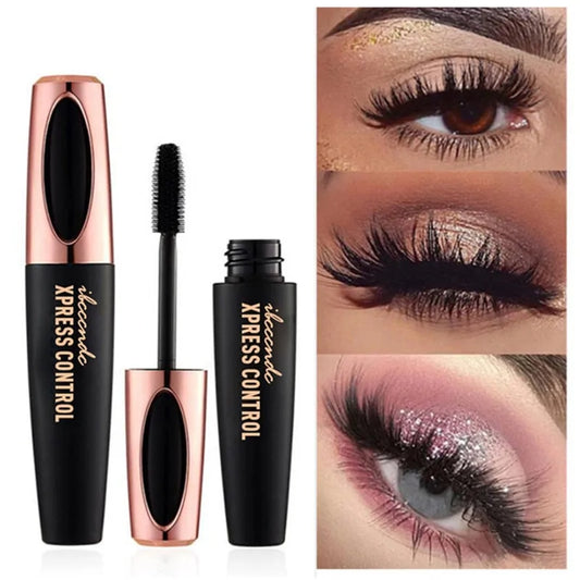 4D Silk Fiber Waterproof Mascara - Dramatic Length & Volume