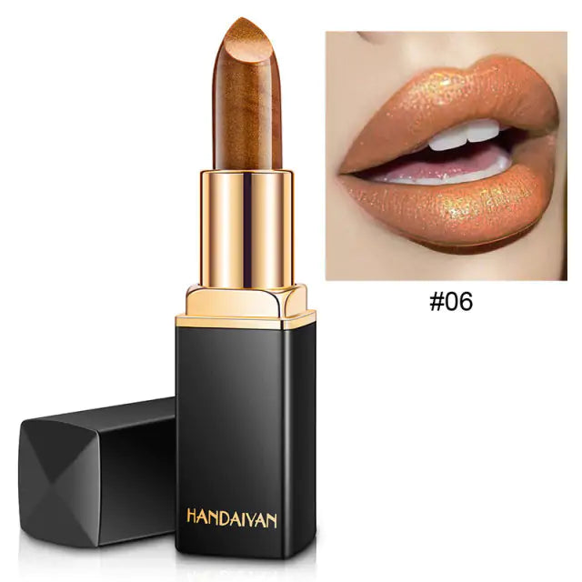 9 Colors Waterproof Glitter Lipstick - Vibrant and Long-lasting