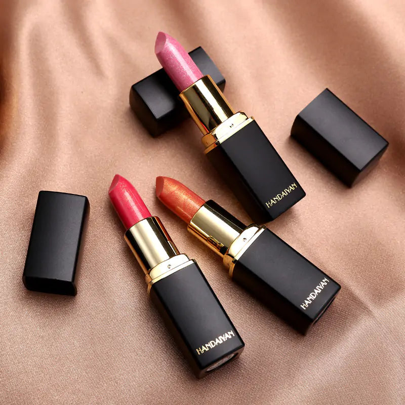 9 Colors Waterproof Glitter Lipstick - Vibrant and Long-lasting