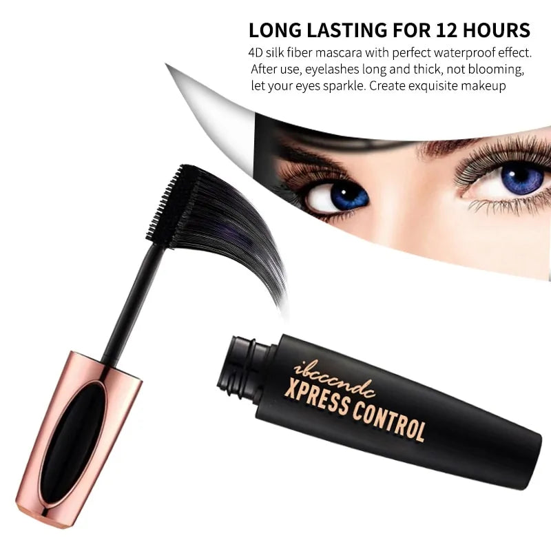 4D Silk Fiber Waterproof Mascara - Dramatic Length & Volume