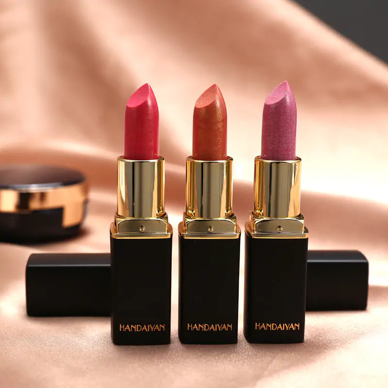 9 Colors Waterproof Glitter Lipstick - Vibrant and Long-lasting