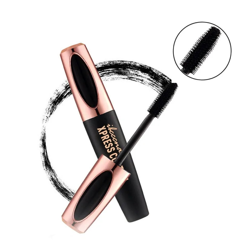 4D Silk Fiber Waterproof Mascara - Dramatic Length & Volume